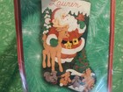 Bucilla  among The Animals felt Christmas Stocking Kit 84183 Woodland Santa