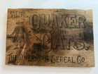 Vtg Quaker Oats-the American Cereal Co   Wooden Crate Side  sign  18  X 11 75 