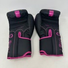 Rdx Kara Boxing Gloves 10oz Black Pink Convex Skin Muay Thai Kickboxing Training