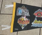 Vtg Retro Cedar Point Amusement Park Souvenir Pennant Loop Rollercoasters Ohio