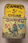 Vintage 1920s Camel Tobacco Tin Old Paint Great Logo 5 Cents Advertising 1920s