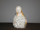 Vintage Christian  6  High Hand Painted Mother Mary Ceramic Planter Statue