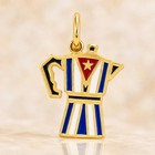 Cuba Map Coffee Maker Pendant Necklace 14k Solid Yellow Gold Dainty Charm