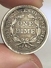 1853 W Arrows Seated Liberty Dime Xf -  900 Silver 1st Reduced Years Us Coin