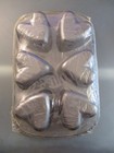 Nordic Ware Heart Shaped Cakelette Baking Pan 10 x7  Cupcake Muffin Cast Iron 