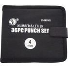 Number Letter Punch Set 4mm Metal Stamp Die Stamping Jewelers Tools 36pcs