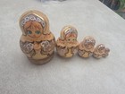 Hand-painted Russian Matryoshka Nesting Dolls Set Of 5 Wooden
