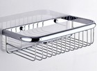 New Chrome Wall Mounted Bathroom Shower Caddy Wire Basket Storage Shelves Fba513