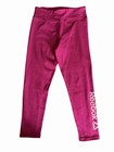 Reebok Girls Pink Logo Ankle Leggings Stretch Polyester spandex Size 10 12