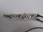 Sterling Silver Functional Spiral Whistle W semi-precious Stones