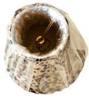 Small Lamp Shade Leopard Print Soft Fabric Bell Shape Bead Fringe New 6 25  Tall