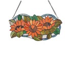Stained Glass Dahlia Floral Design Tiffany Style Window Panel    one This Price 