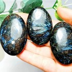 Natural Arfvedsonite Palmstone Worry Stone Healing Crystal Meditation Reiki Gift