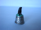Black Lab labrador Figurine Dog Collectible Metal Thimble