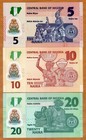 Set Nigeria  5 10 20 Naira  2018-2021  P-new  Polymer  Unc