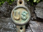 Old Rare Vintage Antique Civil War Relic Brass U s  Cavalry Bridle Bit Boss