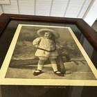 Antique Mothers Oats Original Framed Embossed Premium Photo Card Golf Kid Caddie