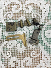 Antique 1870s Singer Brass Sewing Machine Attachment Lot Low Shank Edge Stitcher