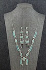Turquoise   Sterling Silver Necklace And Earrings Set - Lucy Sheeyka