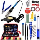 60w Soldering Iron Kit 3 Premium Diy Tools 20 Pieces Adjustable Temp Home Repair