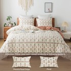 Honeilife King Duvet Cover Set - 100  Cotton Comforter Cover Floral Duvet Cov   