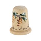 Thimble Rocky Mountain National Park Hand Painted Vintage Wooden