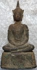 Rare Antique Thai Amulet Phra Chai Buddha Ayutthaya Era 400-500 Years Old Bronze