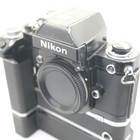 Nikon F2 35mm Film Camera Black W  Winder   Battery Pack Tested Ready To Use