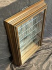 Vtg Wall Display Cabinet Wood   Glass Heavy Well Made 