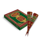 12 Pack Ready To Use Henna Paste Hair Dye Cones Reddish Brown Color Tubes Color 