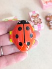 Vintage Avon Ladybug Her Prettiness Fragrance Glace Compact   Box 1970 s Novelty