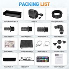 All-in-1 Pond Waterfall Kit Led Light 18  Stainless Steel Spillway 1000gph Pump