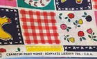 Checkerboard Farmhouse Novelty Cranston Schwartz Liebman Cotton poly Fabric 1 yd