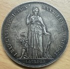 1863 Baden 1 Gulden Silver Coin