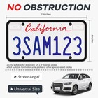 Aujen Silicone License Plate Frames 2 Pack Black Side-opening License Bracket Ho