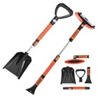  Snow Shovel And Snow Brush  42 In Extendable Snows Broom   Ice 10 Inch Black