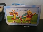 Disney Winnie The Pooh Vintage Lunch Box Metal Tin Rustic Tigger Piglet 10x6x2 5