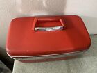 Vintage Red  samsonite Silhouette Hard Shell Train Luggage Case  No Key