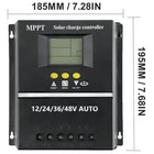 Mppt 12v 24v 36v 48v Solar Charge Controller Tools 100a Lcd Dual Usb