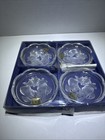 Vintage Val St Lambert Clear Crystal Coasters Set Of 4 In Original Packaging