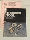 Vintage Thorsen Tool Catalog No  Td1008-10   1984 Dealer Price List