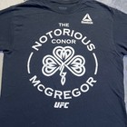 Reebok Ufc Notorious Conor Mcgregor T Shirt M Black White Shamrock Mma Logo Mens