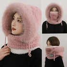 3 In 1 Womens Knit Beanie Hat Fleece Lined Winter Scarf Mask Set Snow Caps Gifts