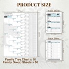 16 Family Tree Charts To Fill 50 Group Sheets 8th Gen Genealogy Worksheets