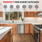 24 Inch Dishwasher With 12 Place Settings  7 Washing Cycles  Stainless Steel And