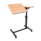 Rolling Laptop Desk Adjustable Mobile Computer Stand Bed Side Table Office Desk