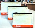 Diet Coke Canvas Pouches Lot Of 3 New 5 x7  - Coins  Tools  Jewelry  Makeup