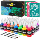 3d Fabric Permanent Paint 40 Color Puffy Paint With Vibrant Colors 3 Bonus Br   