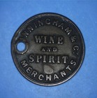 Very Rare Token Variety  1852  Cunningham   Co  Spirits Wines Tea -  28893318     