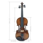 Acoustic Violin Kit 3 4 4 String Solid Wood Ebony Fittings Maple Spruce